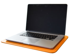Pumpkin Orange Leather Desk Pad